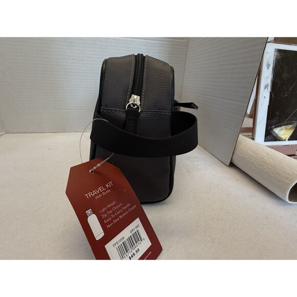 PERRY ELLIS PORTFOLIO Men's Grey  Travel Kit With Non Skid Bottle &  Handle New - Picture 8 of 16